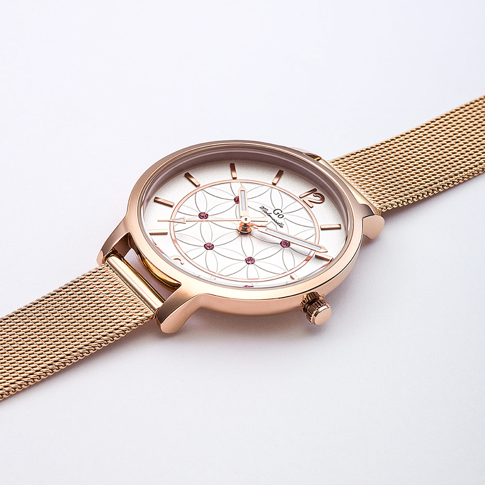 Montre Femme Boîtier Doré rose Bracelet Métal Doré rose – 695608 – Image 2