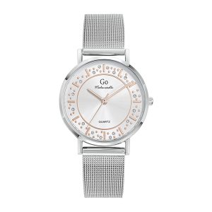 Montre Femme Boîtier Argenté Bracelet Métal Argenté – 695617