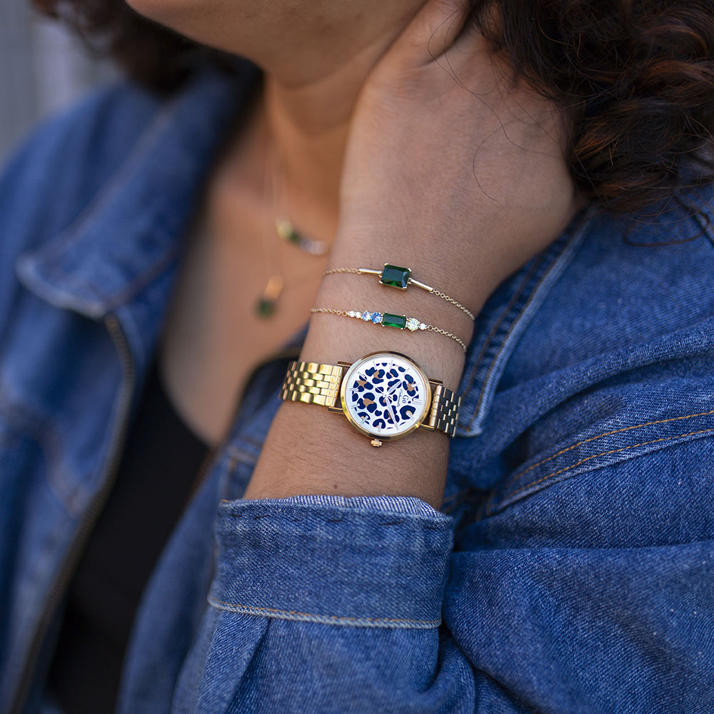 Montre Femme Boîtier Doré Bracelet Métal Doré – 695635 – Image 2