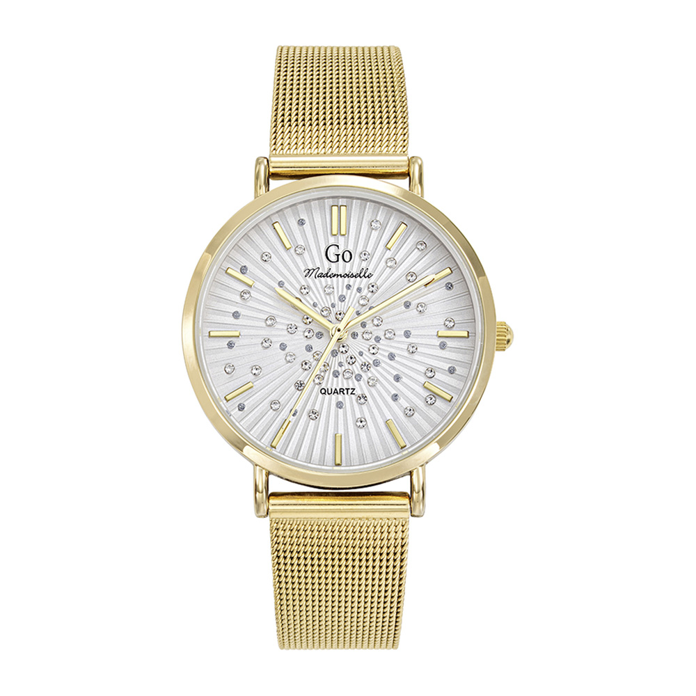 Montre Femme Boîtier Doré Bracelet Métal Doré – 695637