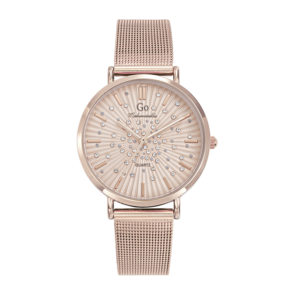 Montre Femme Boîtier Doré rose Bracelet Métal Doré rose – 695639