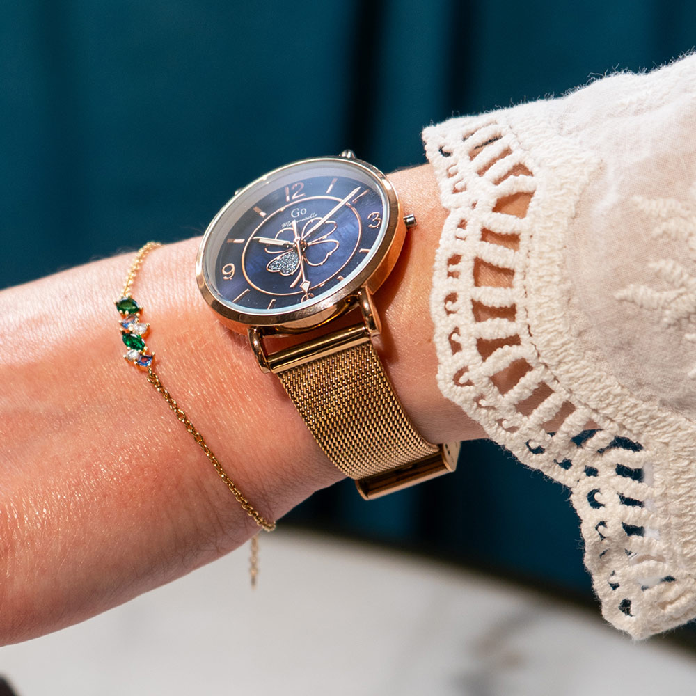 Montre Femme Boîtier Doré rose Bracelet Métal Doré rose – 695644 – Image 3