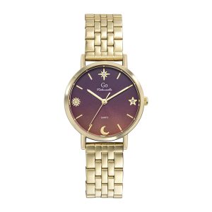 Montre Femme Boîtier Doré Bracelet Métal Doré – 695647