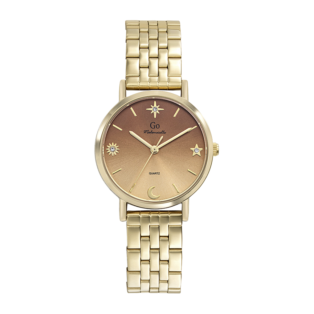 Montre Femme Boîtier Doré Bracelet Métal Doré – 695648