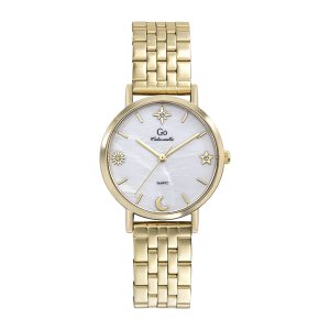Montre Femme Boîtier Doré Bracelet Métal Doré – 695649