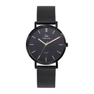Montre Femme Boîtier Noir Bracelet Métal Noir – 695993