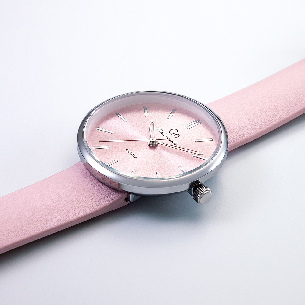 Montre Femme Boîtier Argenté Bracelet synthétique Rose – 699314 – Image 2