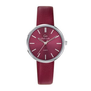Montre Femme Boîtier Argenté Bracelet Synthétique Violet – 699319