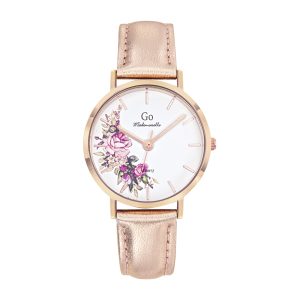 Montre Femme Boîtier Doré rose Bracelet Cuir Doré rose – 699594