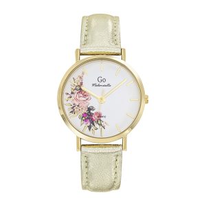 Montre Femme Boîtier Doré Bracelet Cuir Doré – 699595