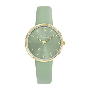 Montre Femme Boîtier Doré Bracelet Synthétique Vert – 699611