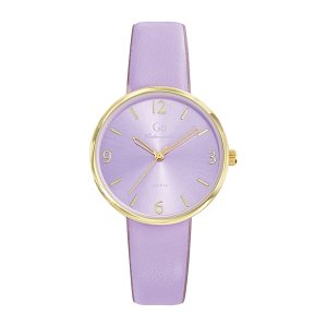 Montre Femme Boîtier Doré Bracelet Synthétique Violet – 699613