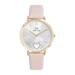 Montre Femme Boîtier Argenté Bracelet Cuir Orange – 699624
