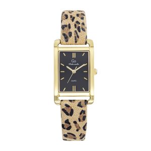 Montre Femme Boîtier Doré Bracelet Cuir Marron – 699631