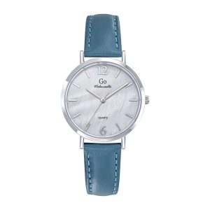 Montre Femme Boîtier Argenté Bracelet Cuir Rouge – 699648