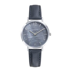 Montre Femme Boîtier Argenté Bracelet Cuir Gris – 699649