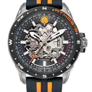 Montre Automatique Silicone Noir et Orange A5-100PRS-668118