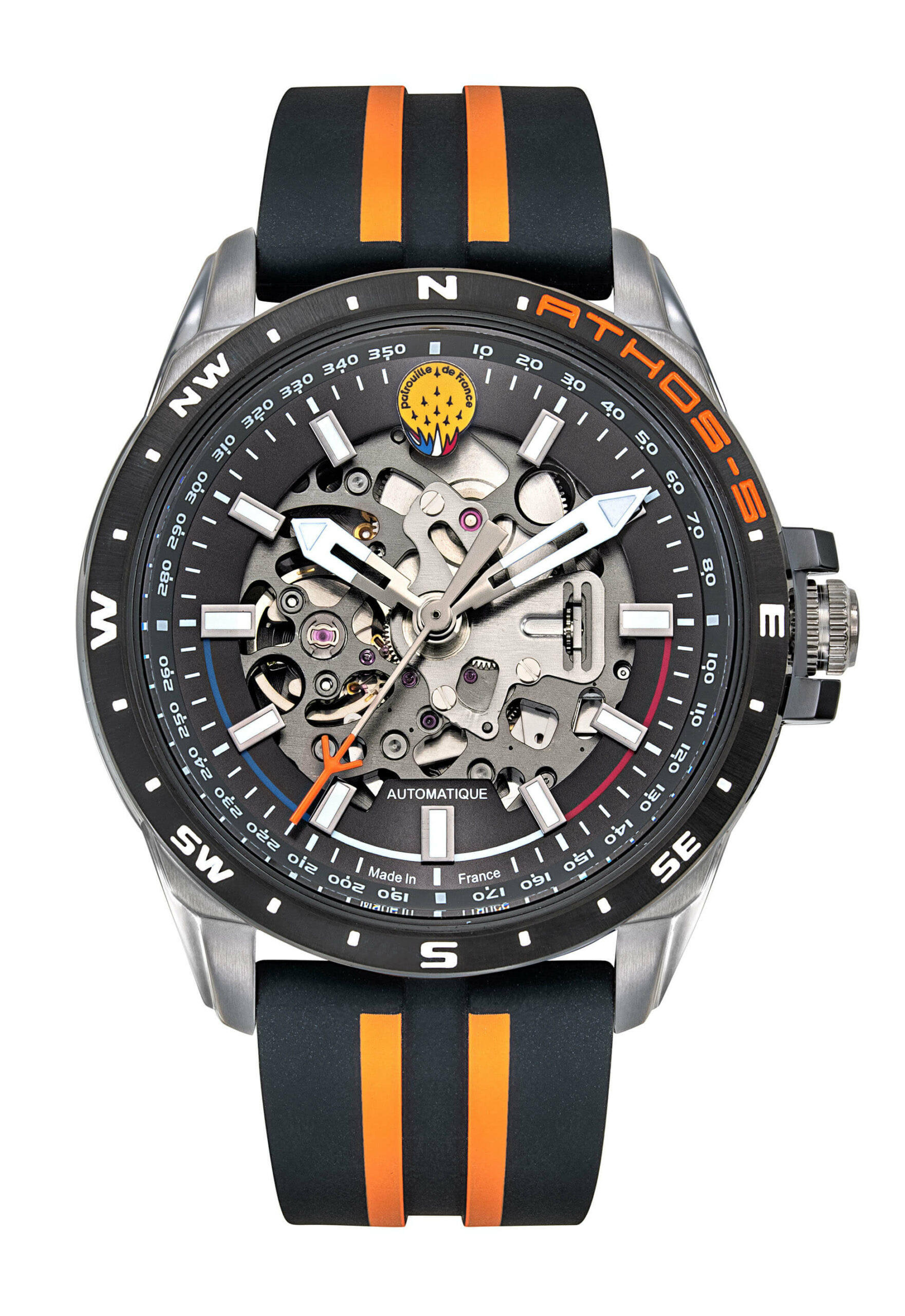 Montre Automatique Silicone Noir et Orange A5-100PRS-668118