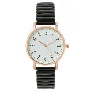 Montre quartz noir design numérique