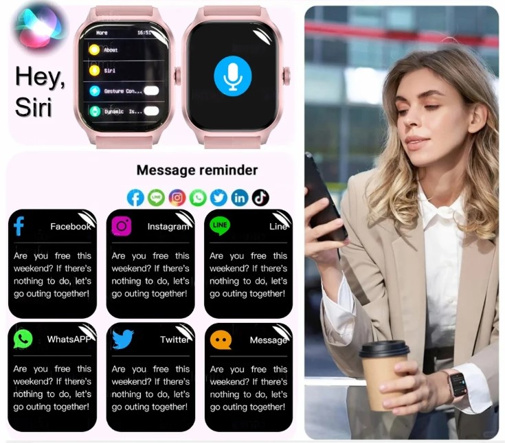 Montres intelligentes pour homme femme – Image 3