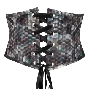 Snakeskin Print Effect Corset Belt
