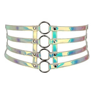 Pearlescent PVC Corset Belt