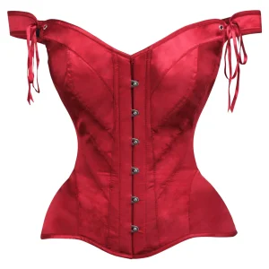 Lipstick Red Sleeved Corset