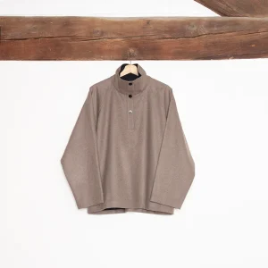 Veste col haut taupe