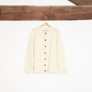 Cardigan texturé creme