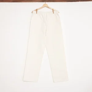 Pantalon élastique texturé blanc