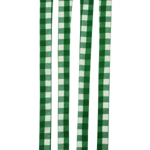 Dahlia Bandoulière en viscose avec carreaux vichy verts