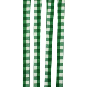 Dahlia Bandoulière en viscose avec carreaux vichy verts