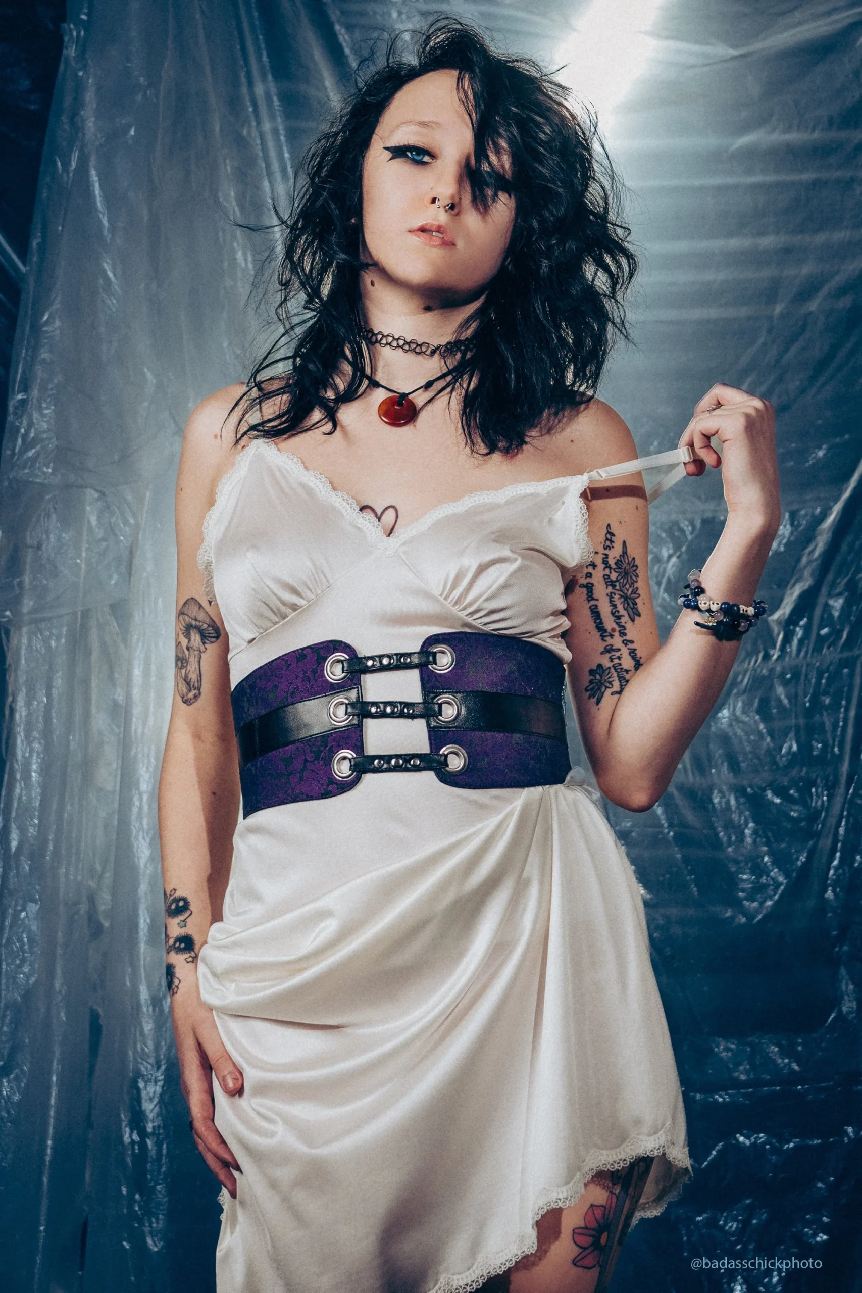Purple Brocade Corset inspired Belt – Image 5