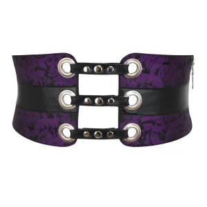 Purple Brocade Corset inspired Belt