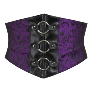 Gothic Purple Brocade Waspie Inspired Belt