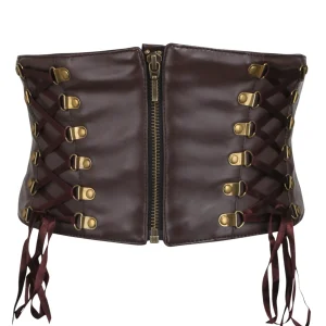 Brown PVC Steampunk Corset Inspired Belt
