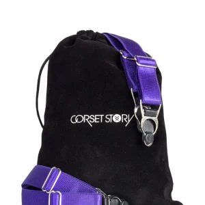 6 x Steel Suspender Clips In Purple