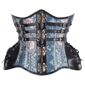 Steampunk Rose Garden Underbust Corset with Swing Hooks