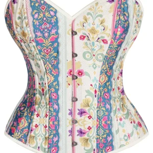 Pastel Baroque Overbust Corset – Garden Carnival
