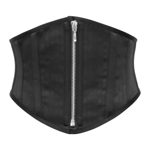 Ceinture Waspie Noir en Satin