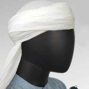 #TURBAN HOMME COTON (BLANC)
