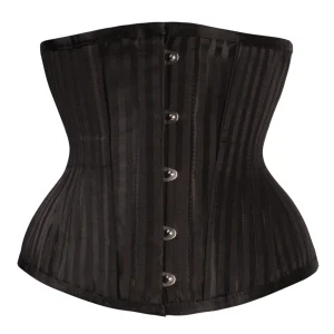 SERRE-TAILLE À RAYURES NOIRES EXPERT WAIST TRAINING AVEC INSERTIONS AUTOUR DES HANCHES