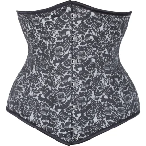 Beautiful Silver Waist Training Underbust Corset- Longline