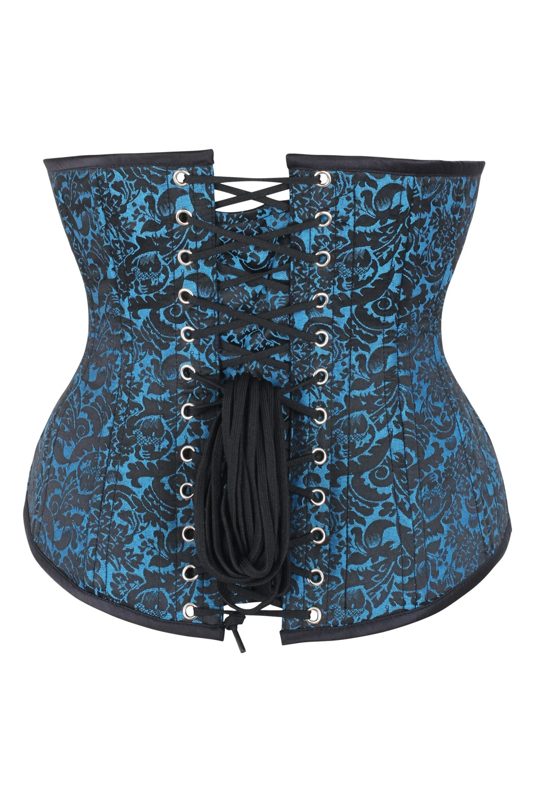 Beautiful Turquoise Waist Training Underbust Corset- Longline – Image 2