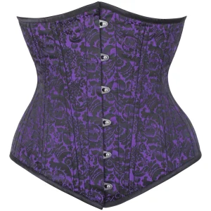 Beautiful Purple Waist Training Underbust Corset- Longline