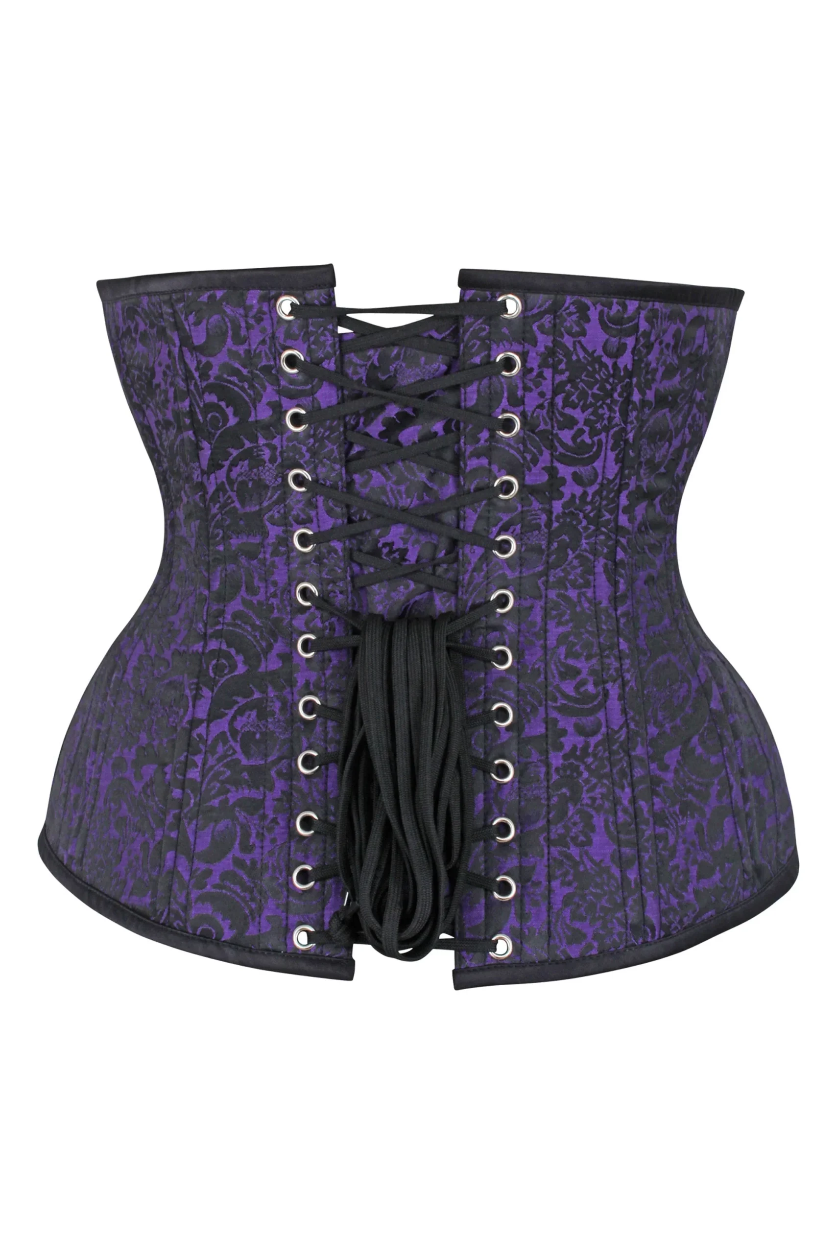 Beautiful Purple Waist Training Underbust Corset- Longline – Image 2
