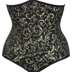 Beautiful Gold Waist Training Underbust Corset- Longline