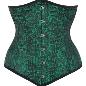 Beautiful Green Waist Training Underbust Corset- Longline