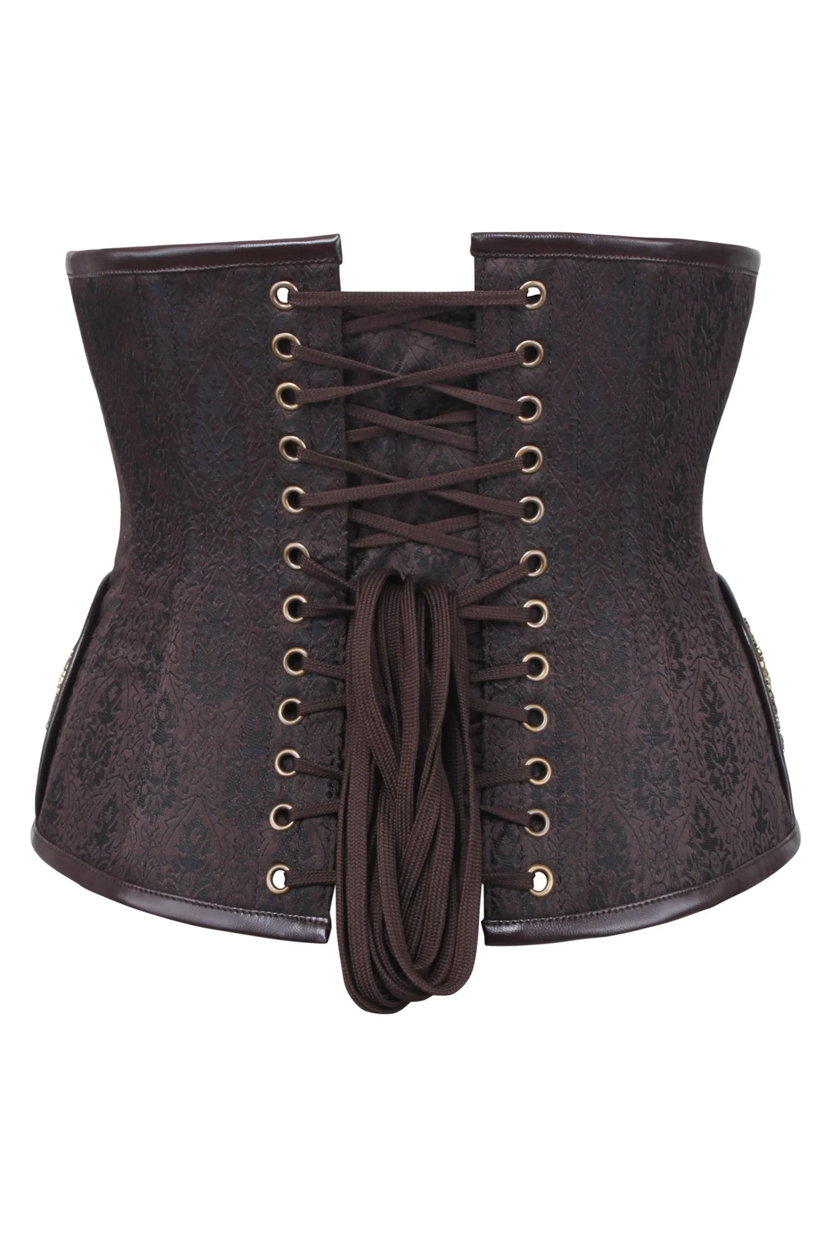 SERRE-TAILLE STEAMPUNK EN SIMILI-CUIR AVEC BOUCLES STYLE VINTAGE – Image 2