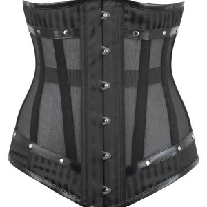 SERRE-TAILLE STEAMPUNK EN FILET NOIR